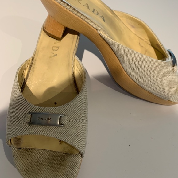 PRADA HIGH STYLE CLOG/.VERY UNIQUE HEEL GORGEOUS - Picture 3 of 6